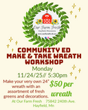 Hayfield Community Ed Make & Take Wreath Workshop